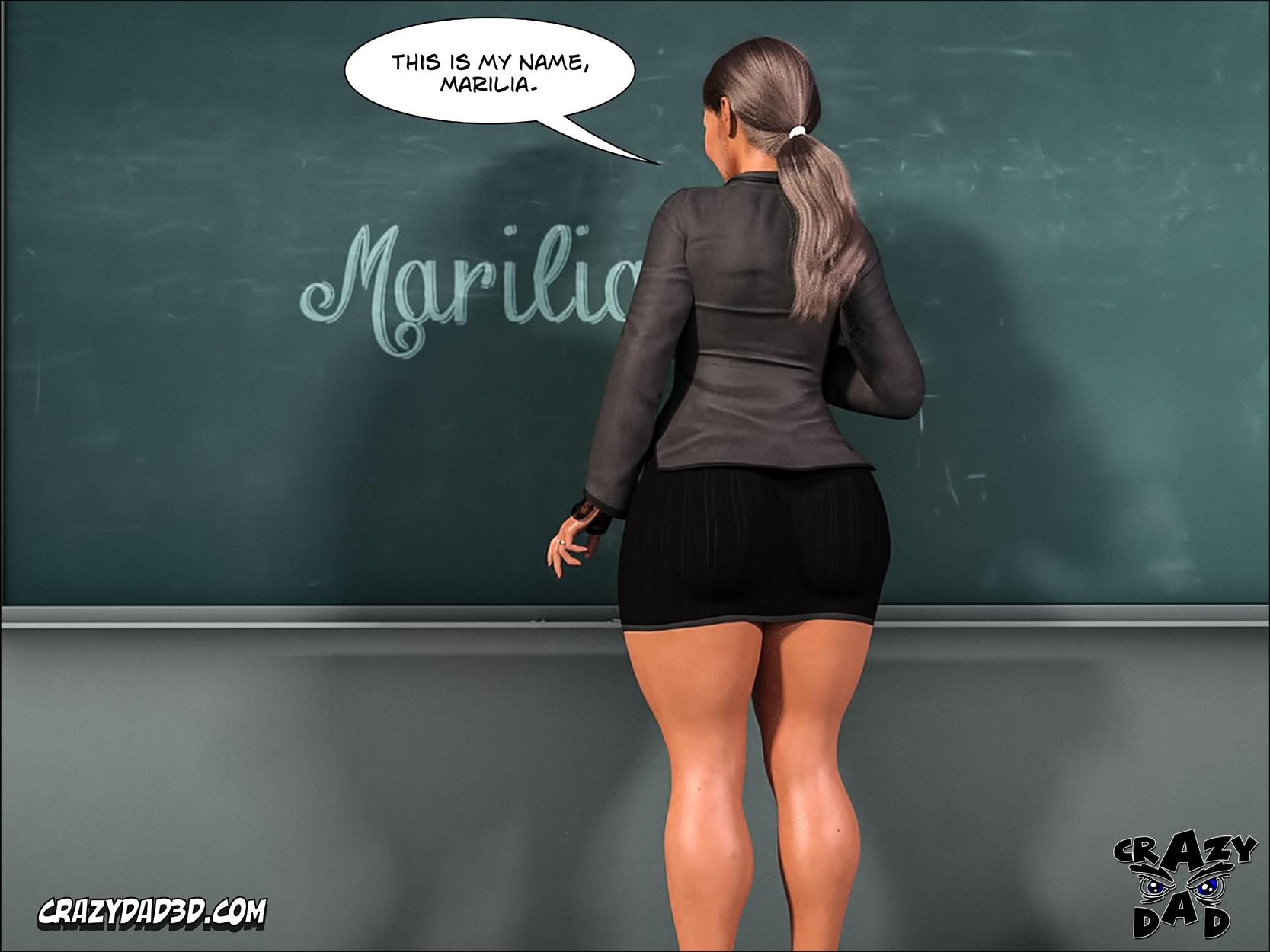 Spank 2 -Teacher Marilia [Crazy Dad 3D]